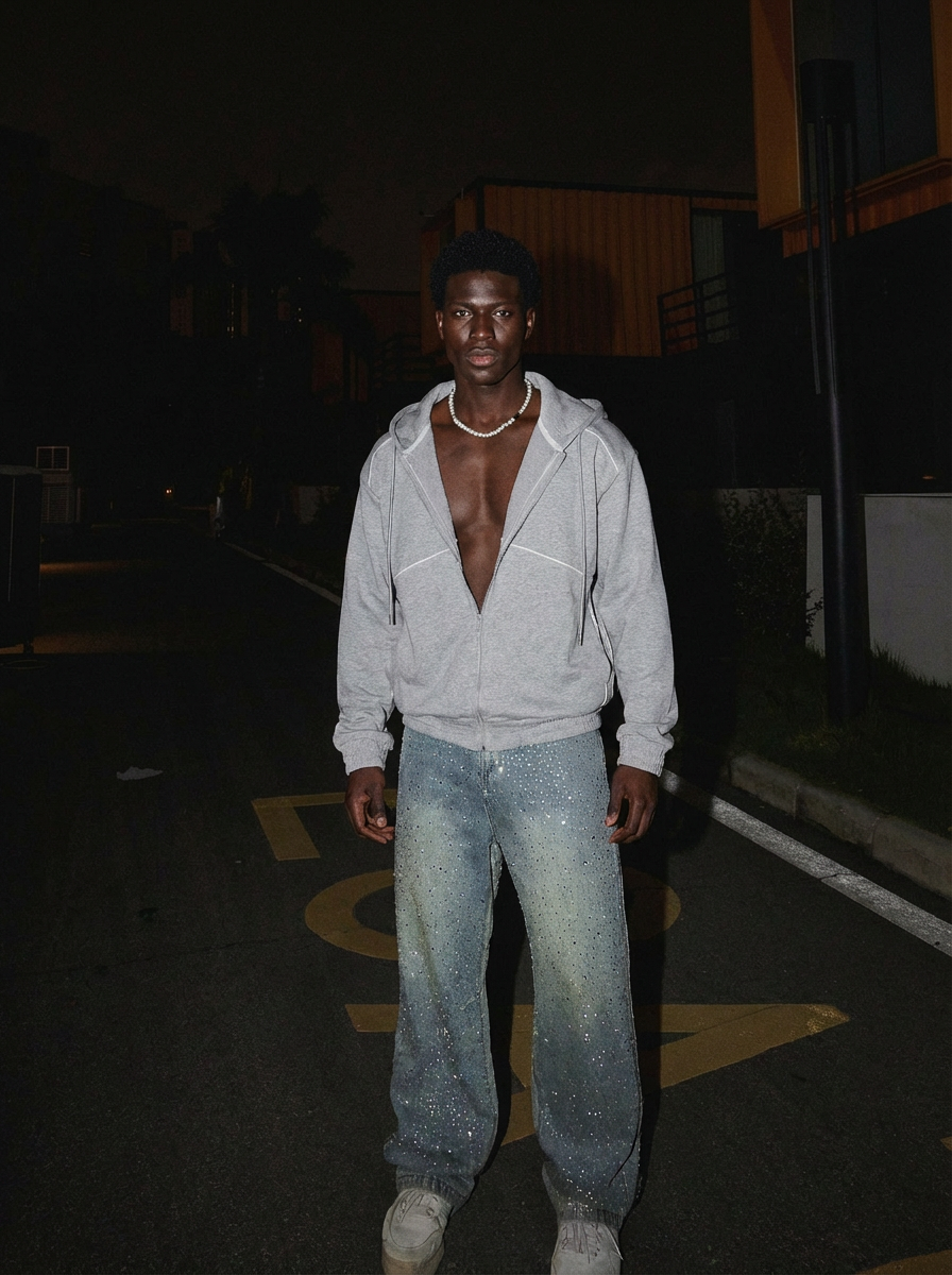 2026 Trendy Gradient Wide Leg Pants with Rhinestones | Slimming & Head-Turning Sparkly Ombre Wide Leg Pants | Rhinestone Details for a Bold, Head-Turning Look Retro Ombre Wide Leg Pants with Rhinestones | Trendy Unisex Fashion for 2026